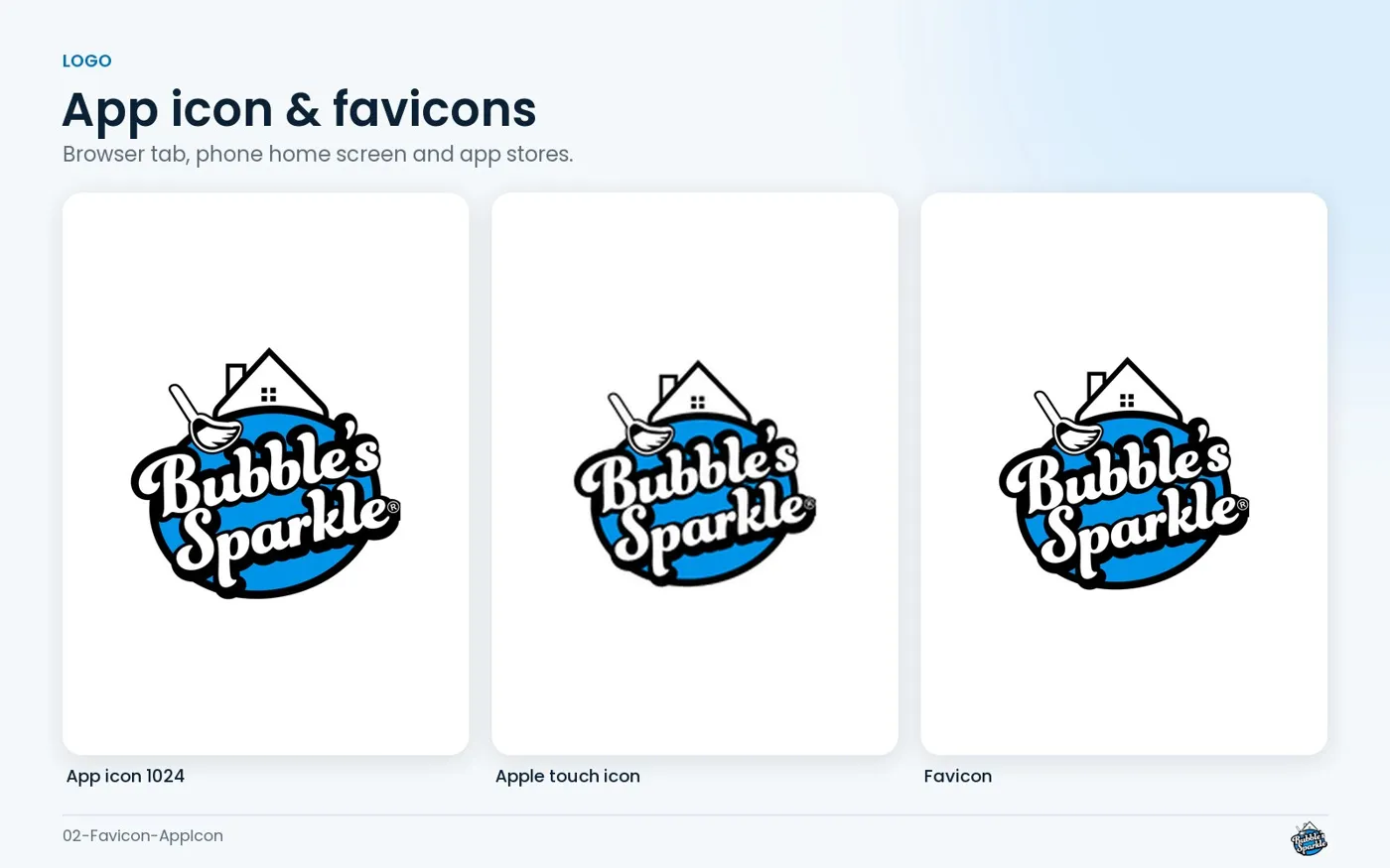 Bubble's Sparkle: App icons