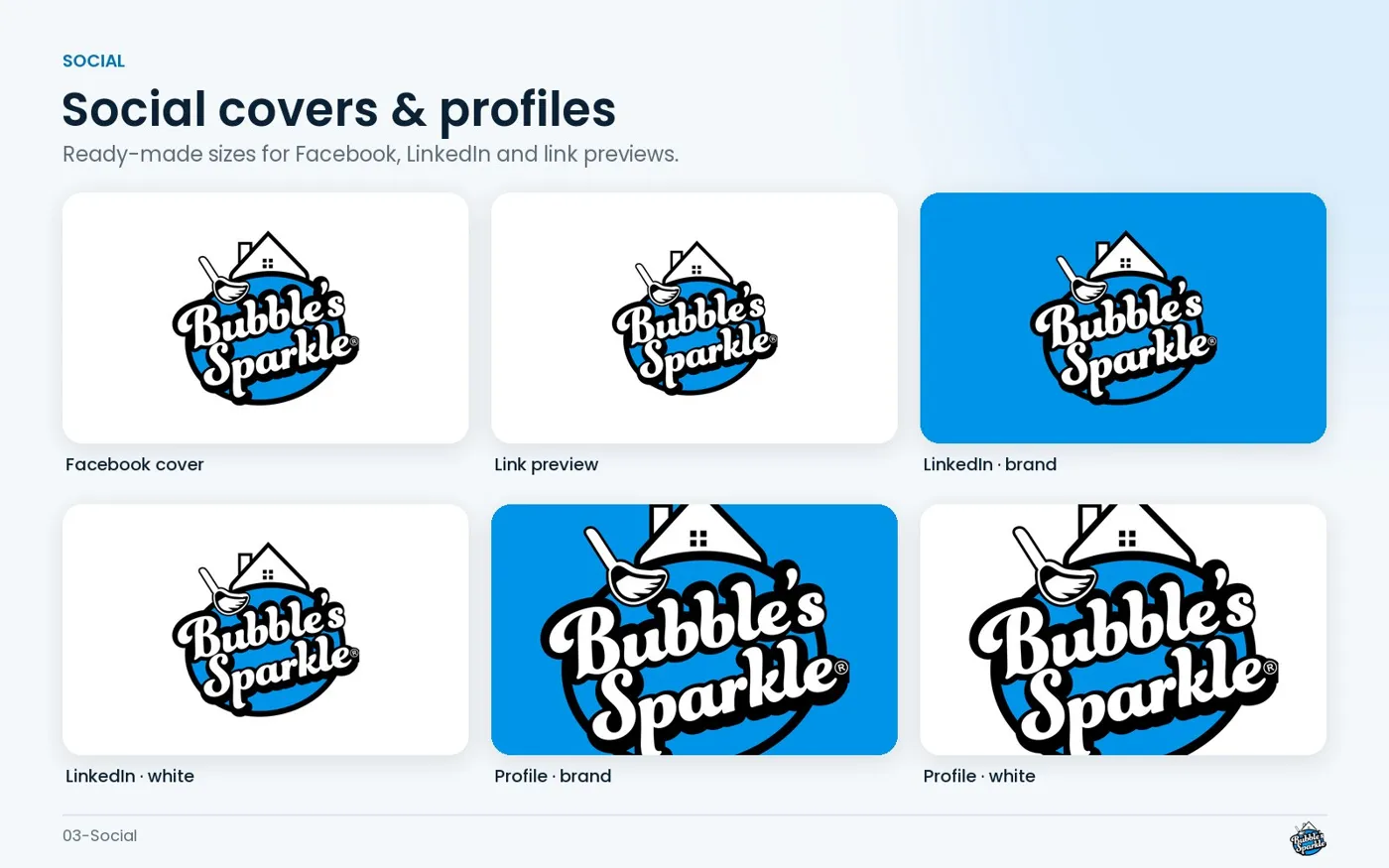 Bubble's Sparkle: Social posts
