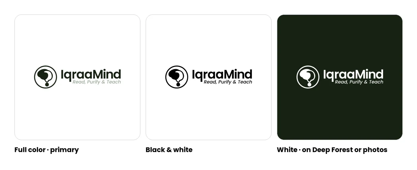 IqraaMind: Logo versions